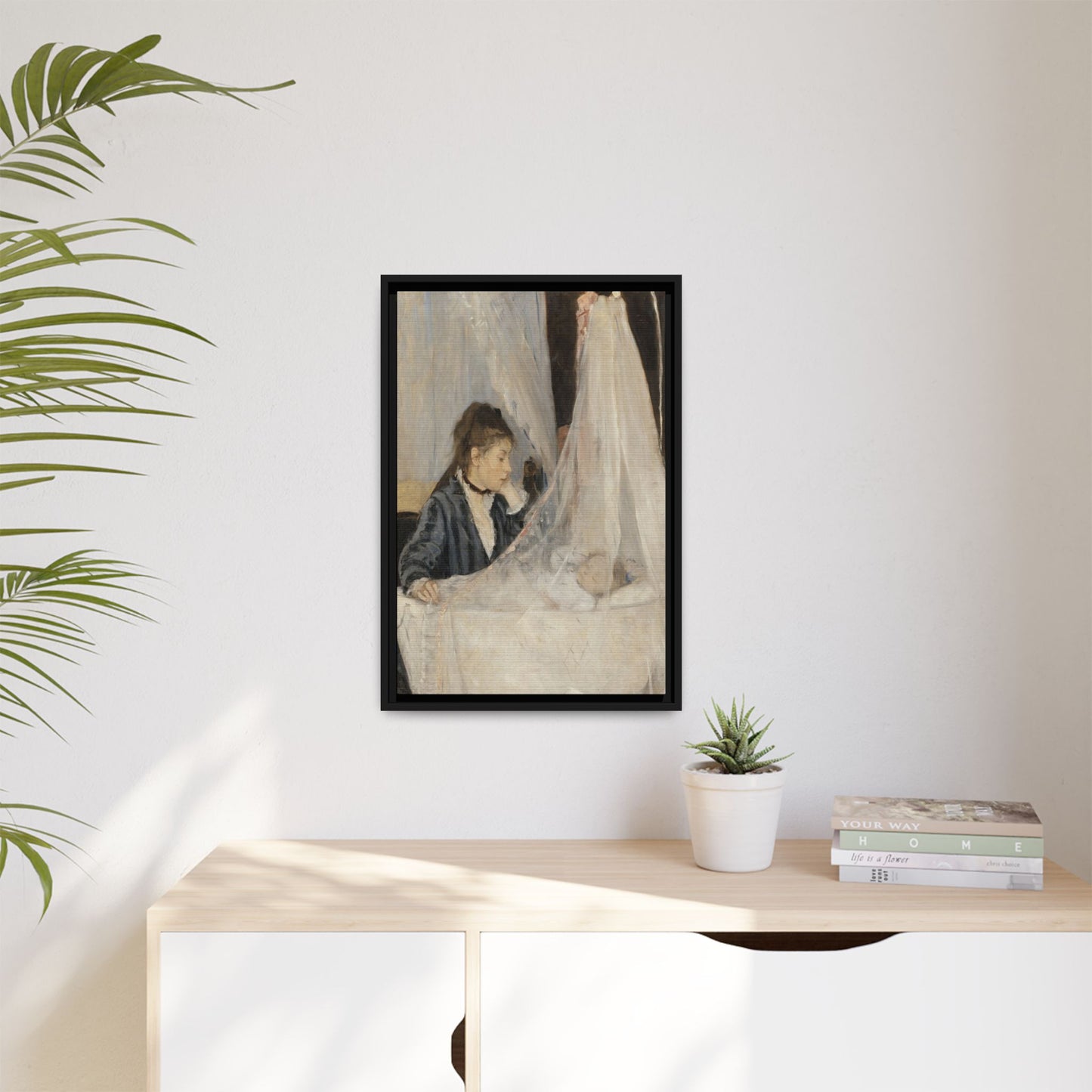 Morisot, Berthe - The Cradle (1872) - Matte Canvas, Framed