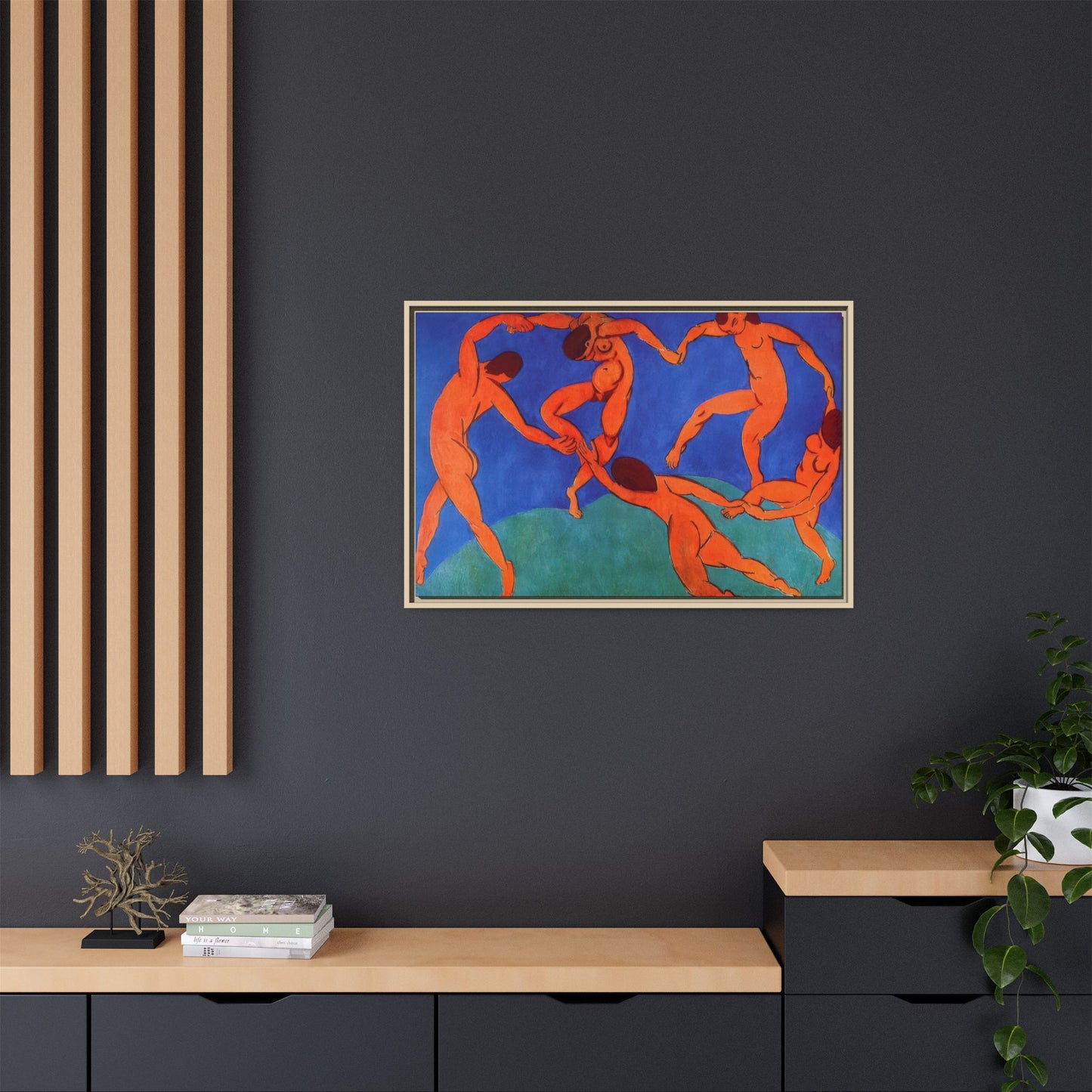 Matisse, Henri - Dance (II) (1910) - Matte Canvas, Framed