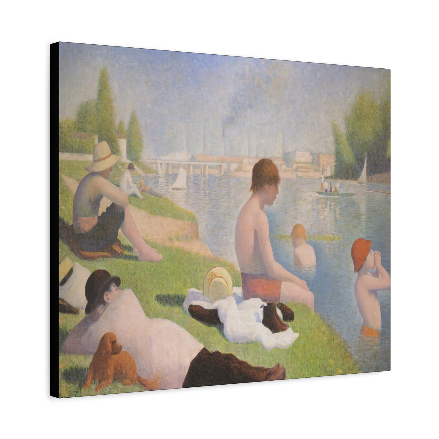 Seurat, Georges - Bathers at Asnières (1884) - Canvas Block, unframed
