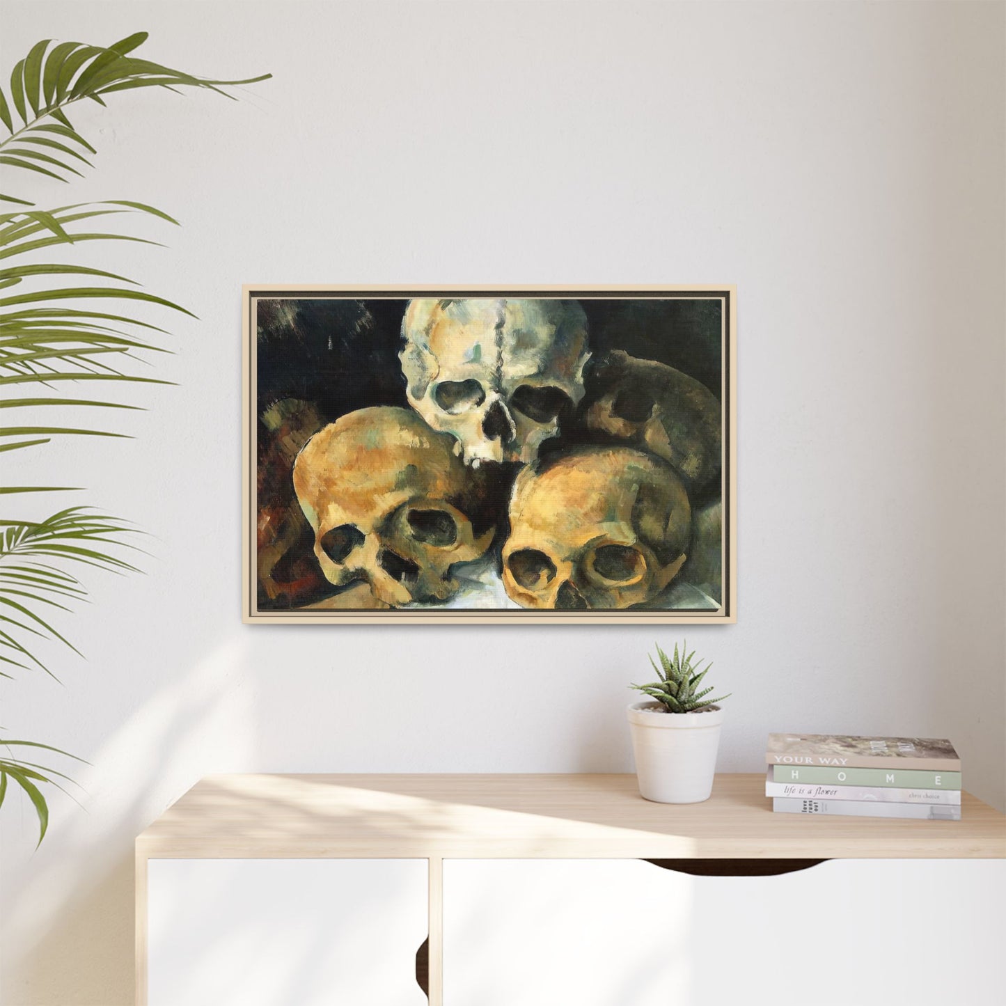 Cézanne, Paul - Pyramid of Skulls (1901) - Matte Canvas, Framed