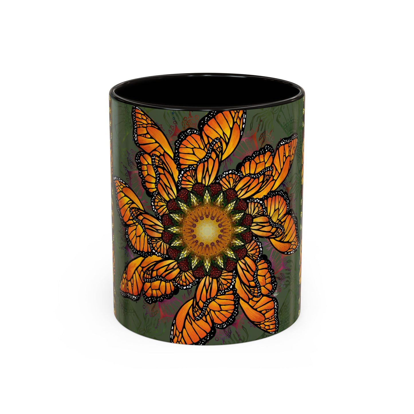 Pacio, Adam - Monarch Butterfly Mandala - Colorful Accent Mugs