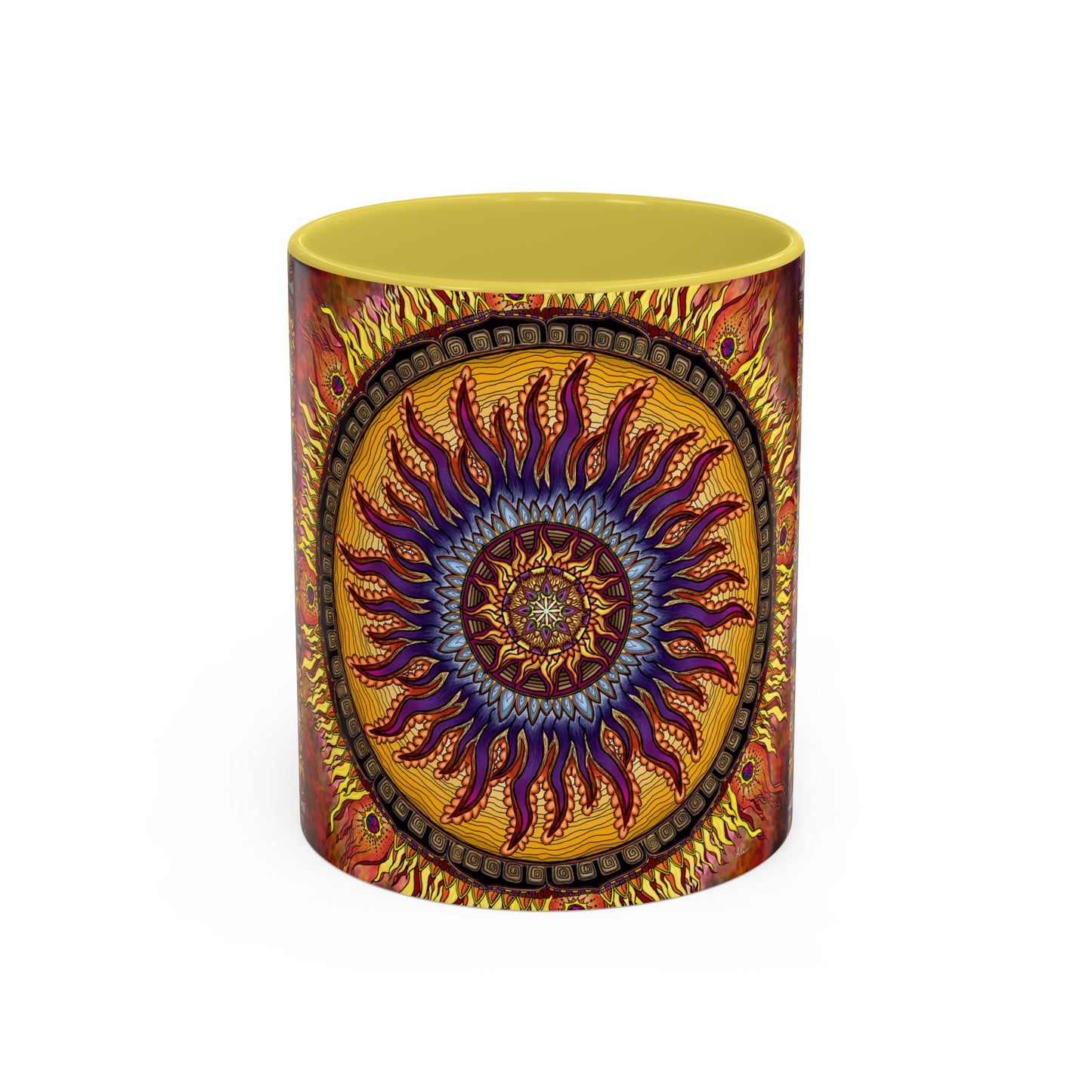 Pacio, Adam - Solar Disc Mandala - Colorful Accent Mugs