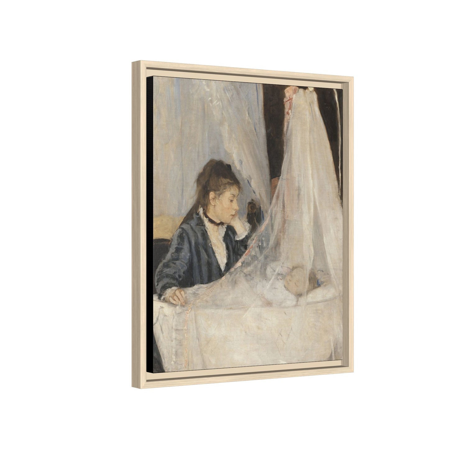 Morisot, Berthe - The Cradle (1872) - Matte Canvas, Framed