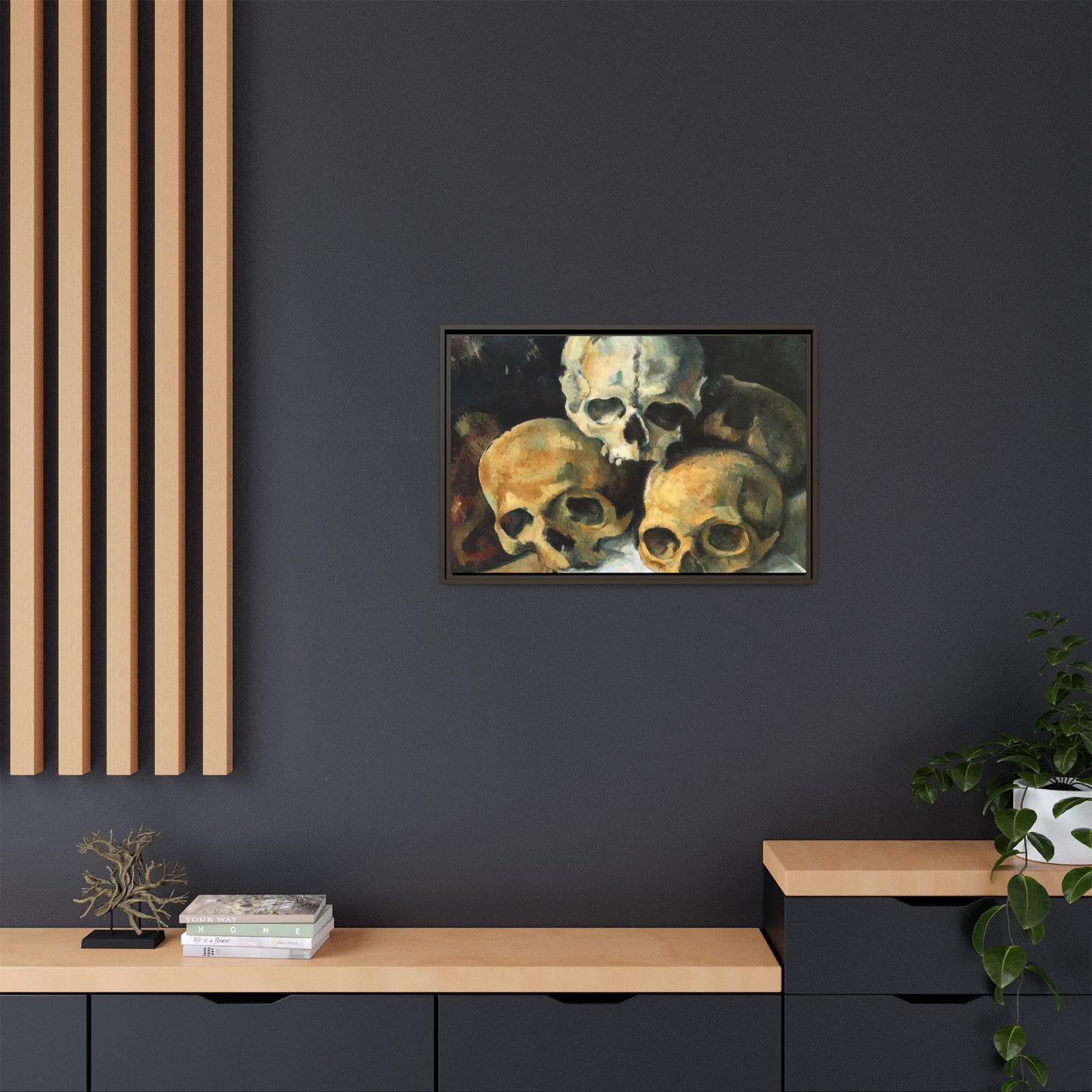Cézanne, Paul - Pyramid of Skulls (1901) - Matte Canvas, Framed