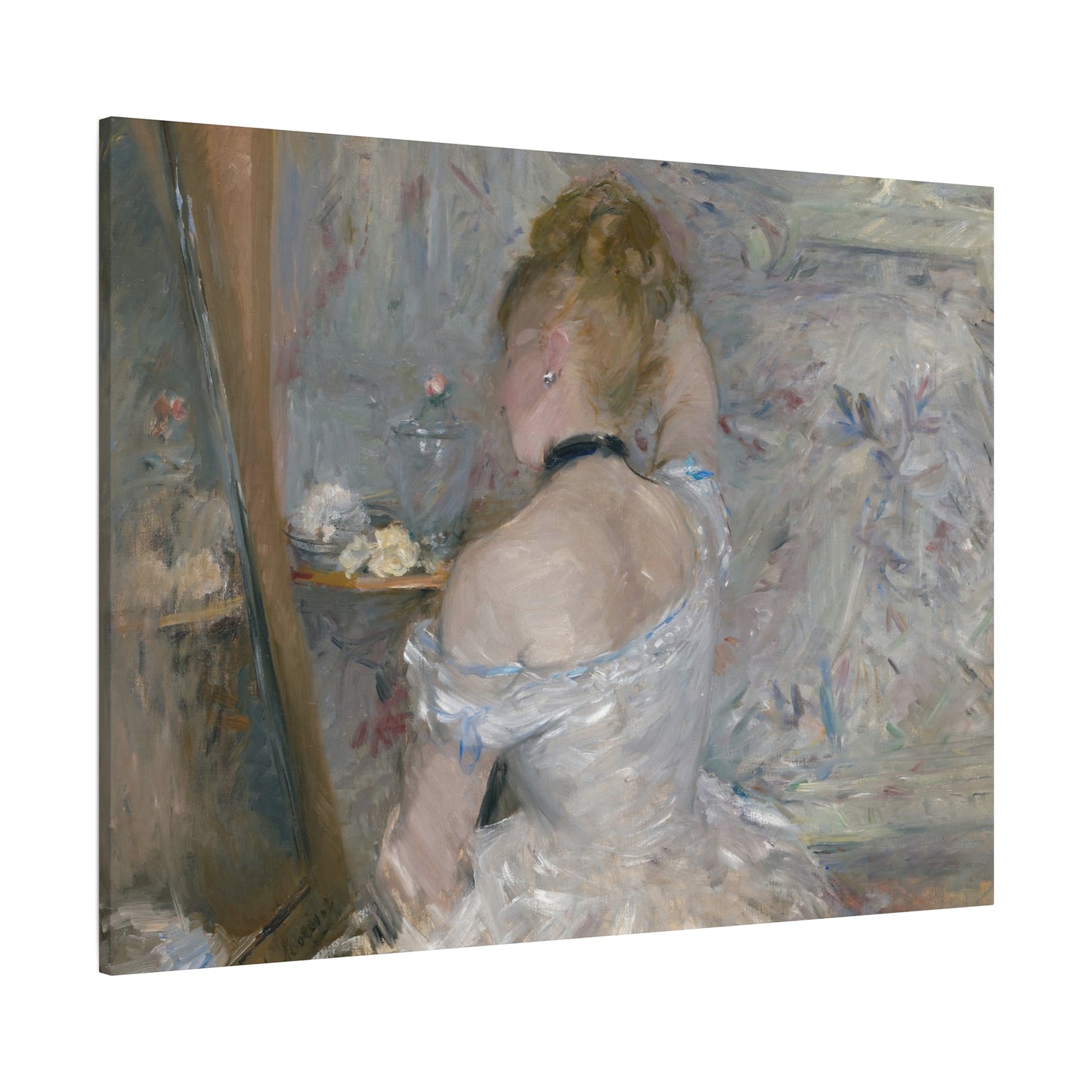 Morisot, Berthe - Woman at Her Toilette (1880) - Canvas Block, unframed