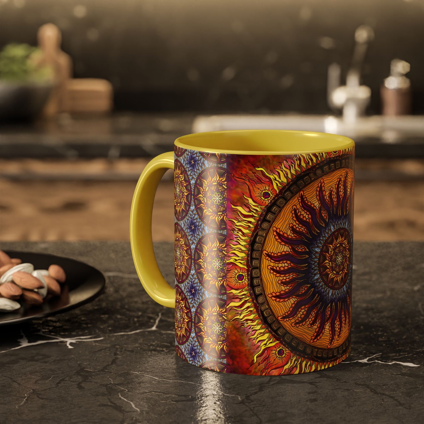 Pacio, Adam - Solar Disc Mandala - Colorful Accent Mugs