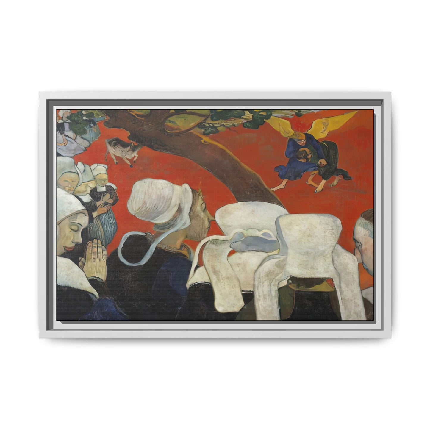 Gauguin, Paul - Vision of the Sermon (Jacob Wrestling with the Angel) (1888) - Matte Canvas, Framed