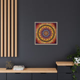 Solar Disc Mandala - Framed Canvas