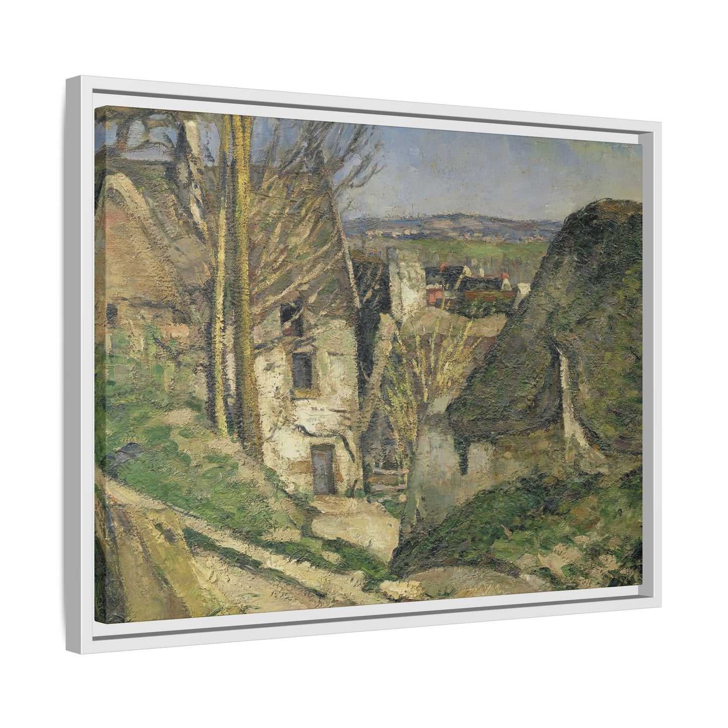 Cézanne, Paul - The House of the Hanged Man, Auvers-sur-Oise (1874) - Matte Canvas, Framed