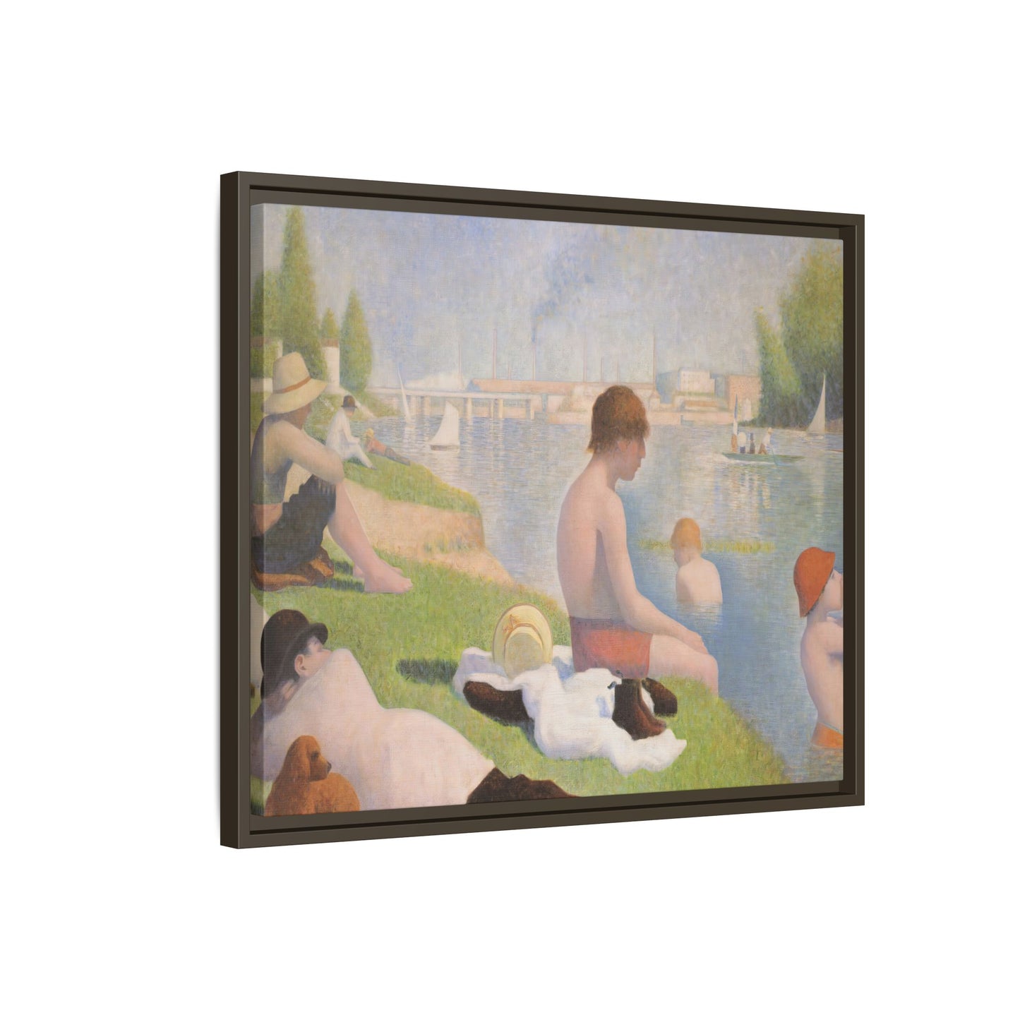 Seurat, Georges - Bathers at Asnières (1884) - Matte Canvas, Framed