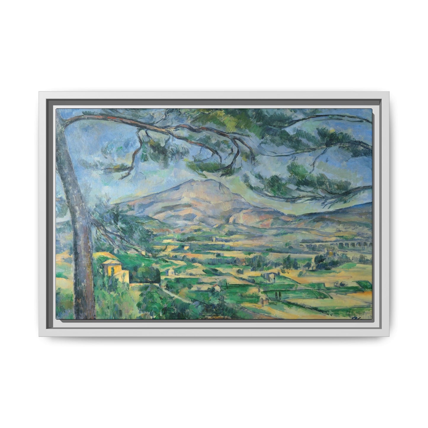 Cézanne, Paul - Mont Sainte-Victoire with Large Pine (1887) - Matte Canvas, Framed
