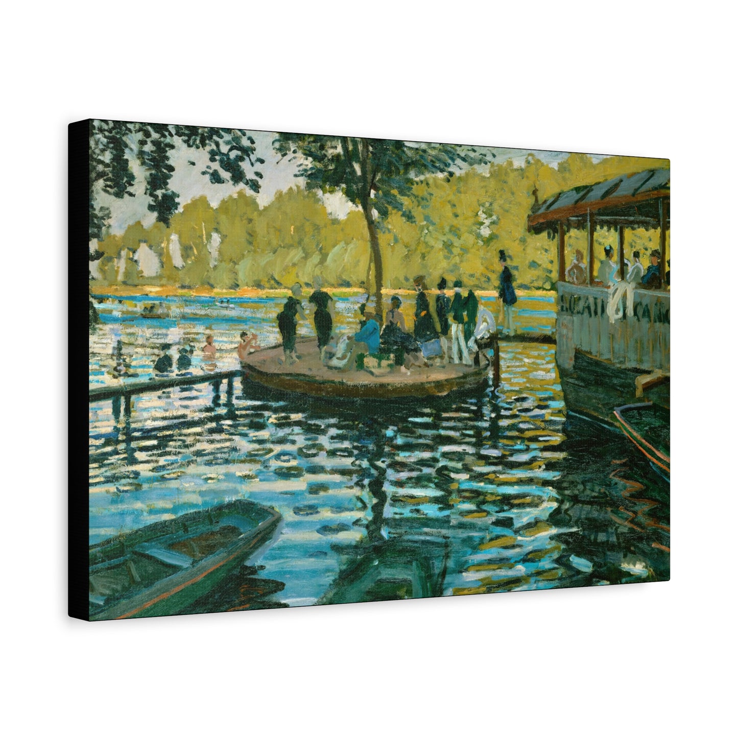 Monet, Claude - La Grenouillere (1869) - Canvas Block, unframed