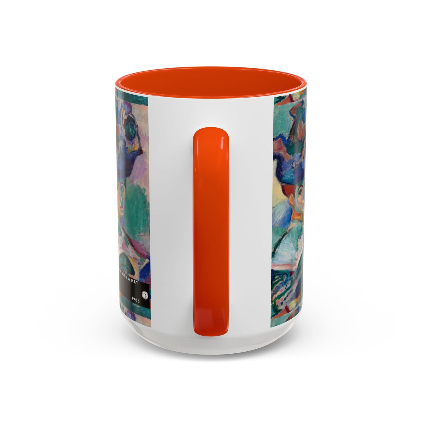 Matisse, Henri - Woman with a Hat (1905) - Colorful Accent Mugs