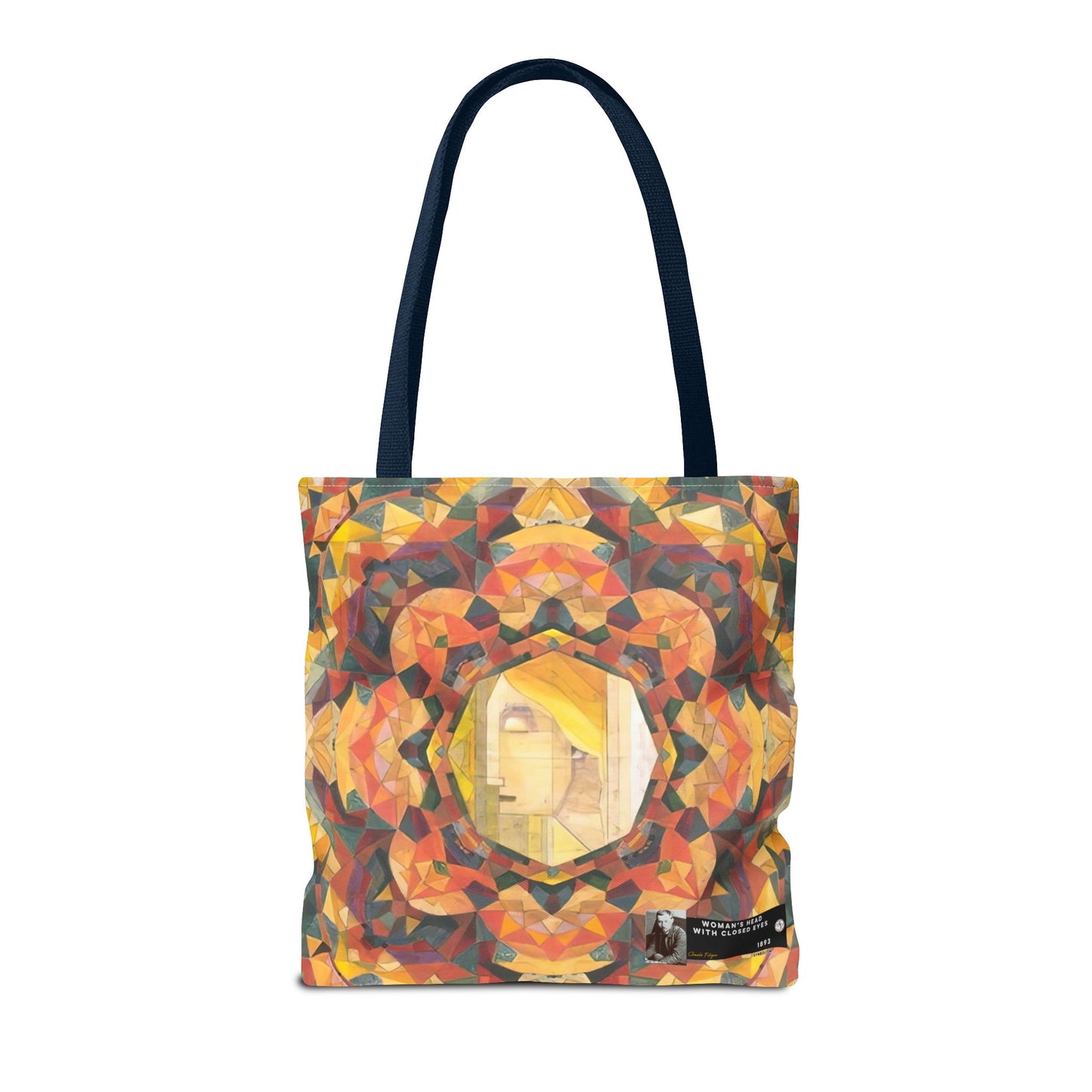 Filiger, Charles - Woman’s Head with Closed Eyes (1893) - Tote Bag