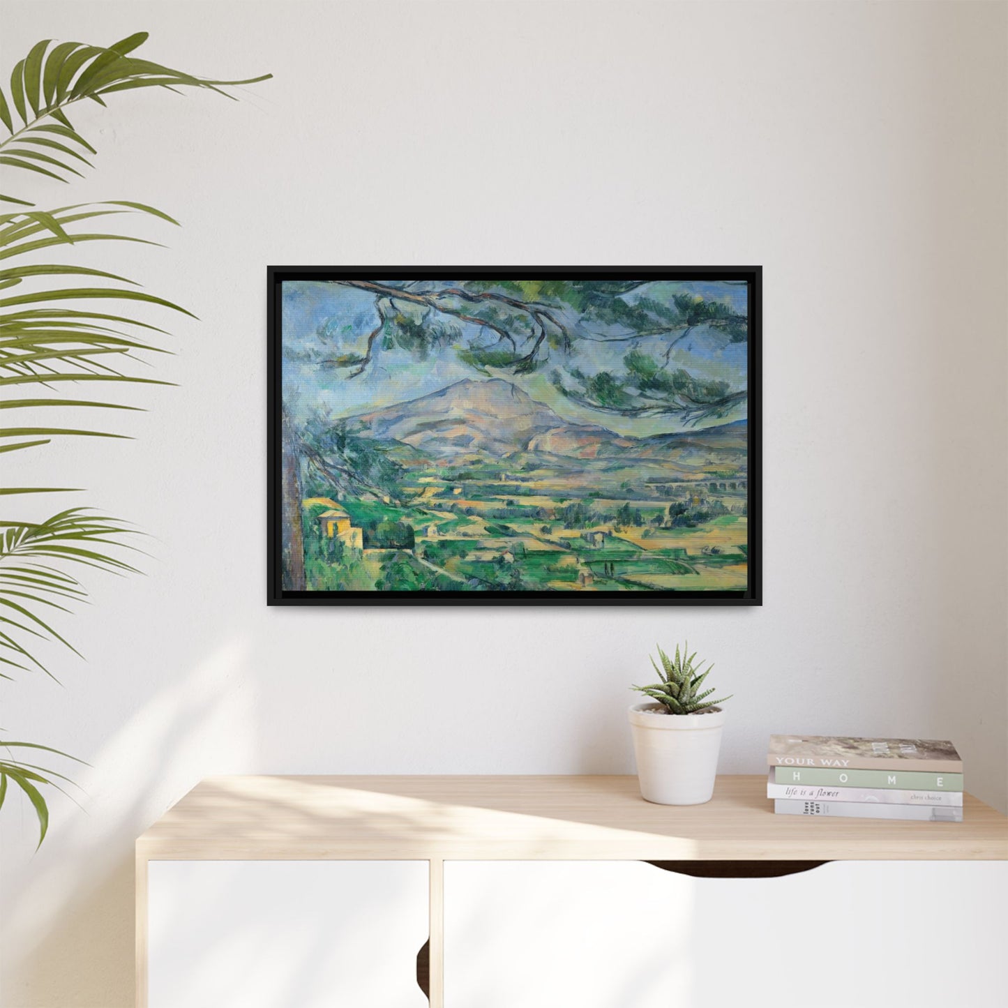 Cézanne, Paul - Mont Sainte-Victoire with Large Pine (1887) - Matte Canvas, Framed