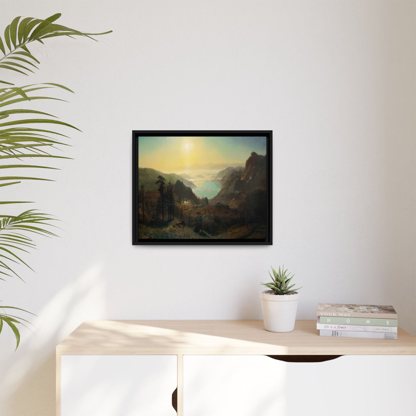 Bierstadt, Albert - Donner Lake from the Summit (1873) - Matte Canvas, Framed