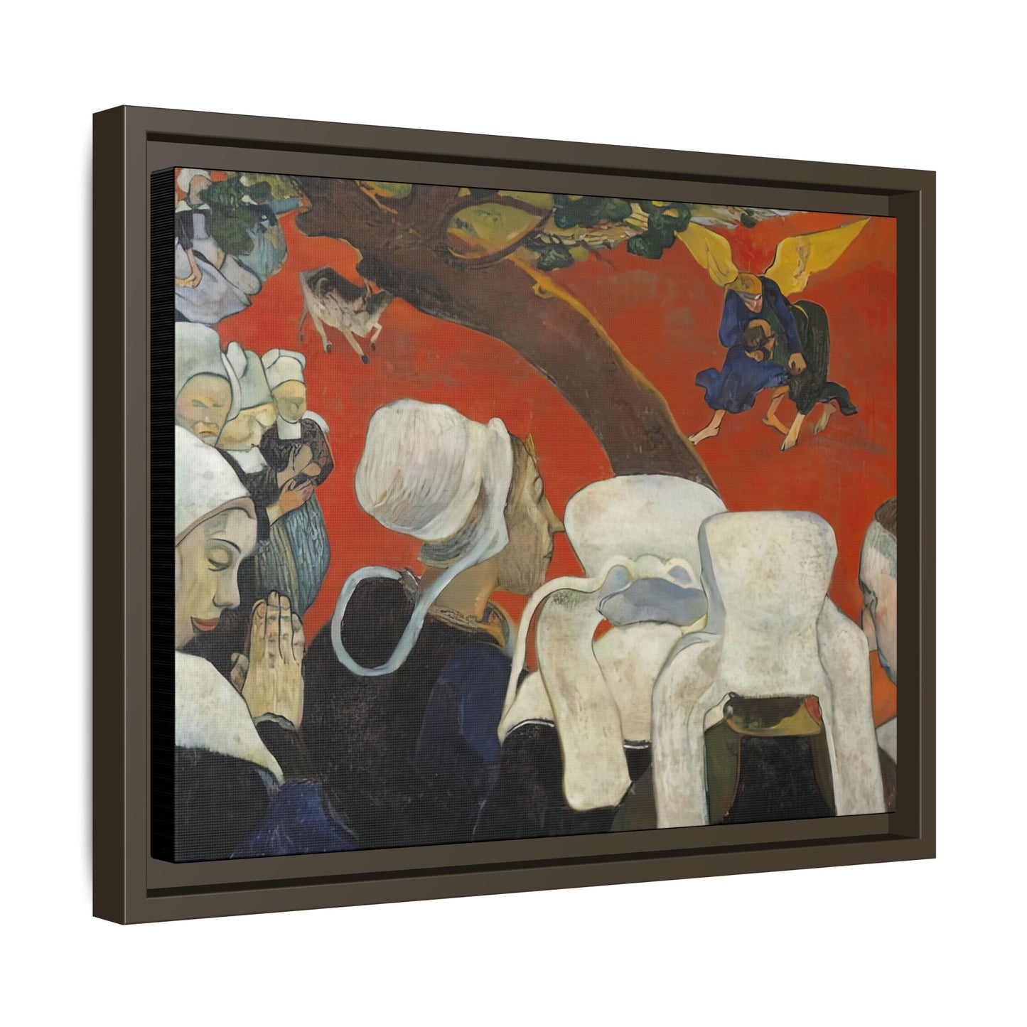 Gauguin, Paul - Vision of the Sermon (Jacob Wrestling with the Angel) (1888) - Matte Canvas, Framed