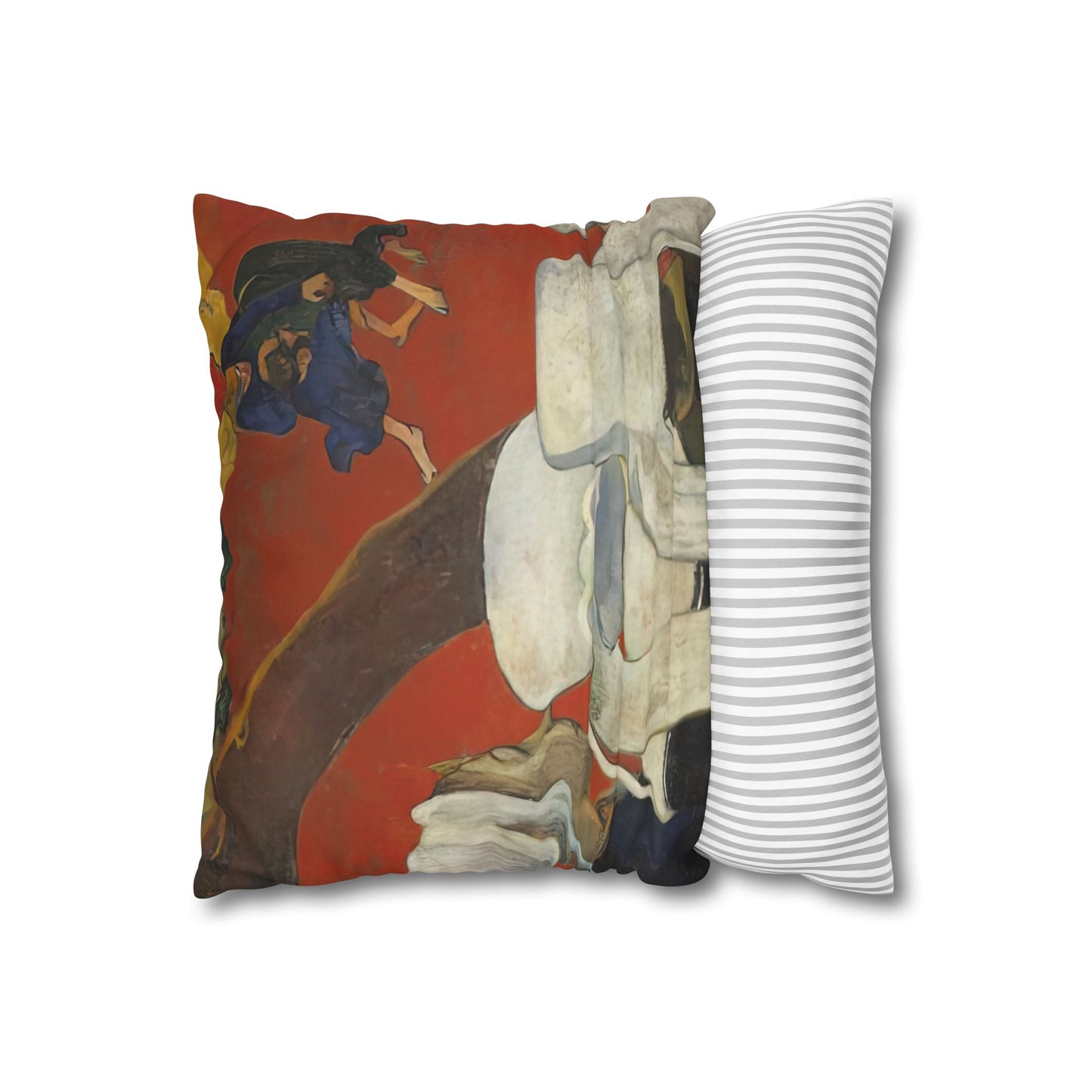 Gauguin, Paul - Vision of the Sermon (Jacob Wrestling with the Angel) (1888) - Suede Square Pillowcase