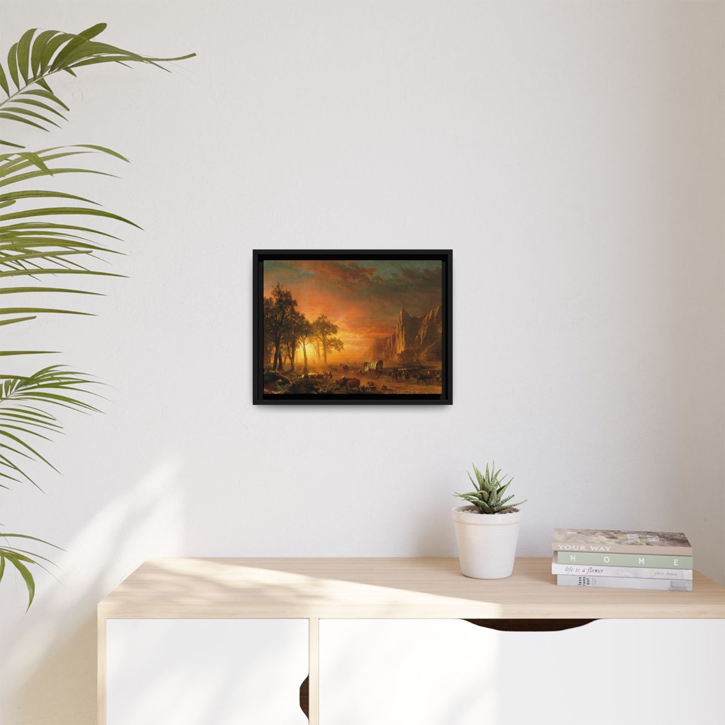 Bierstadt, Albert - Emigrants Crossing the Plains (1867) - Matte Canvas, Framed