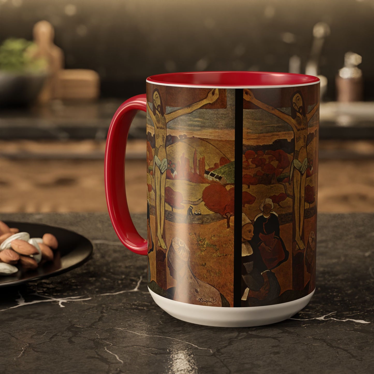 Gauguin, Paul - The Yellow Christ (1889) - Colorful Accent Mugs