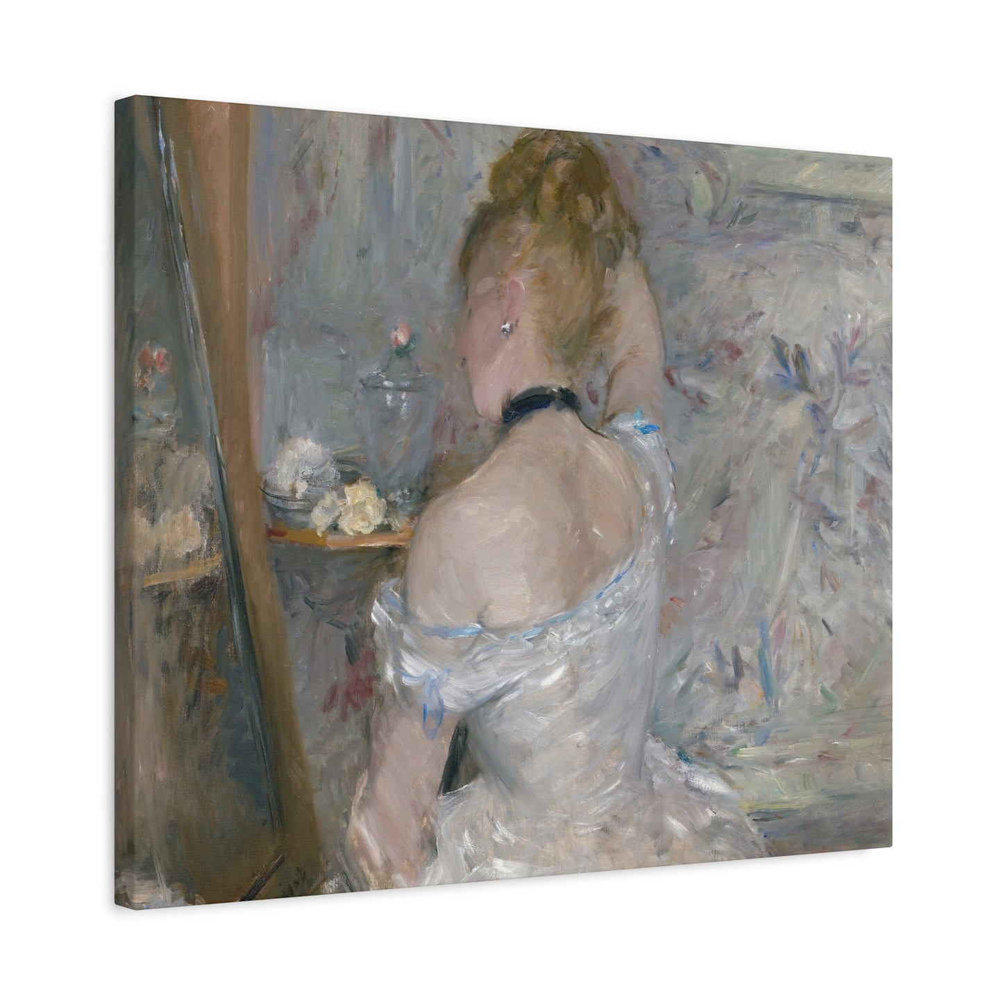 Morisot, Berthe - Woman at Her Toilette (1880) - Canvas Block, unframed