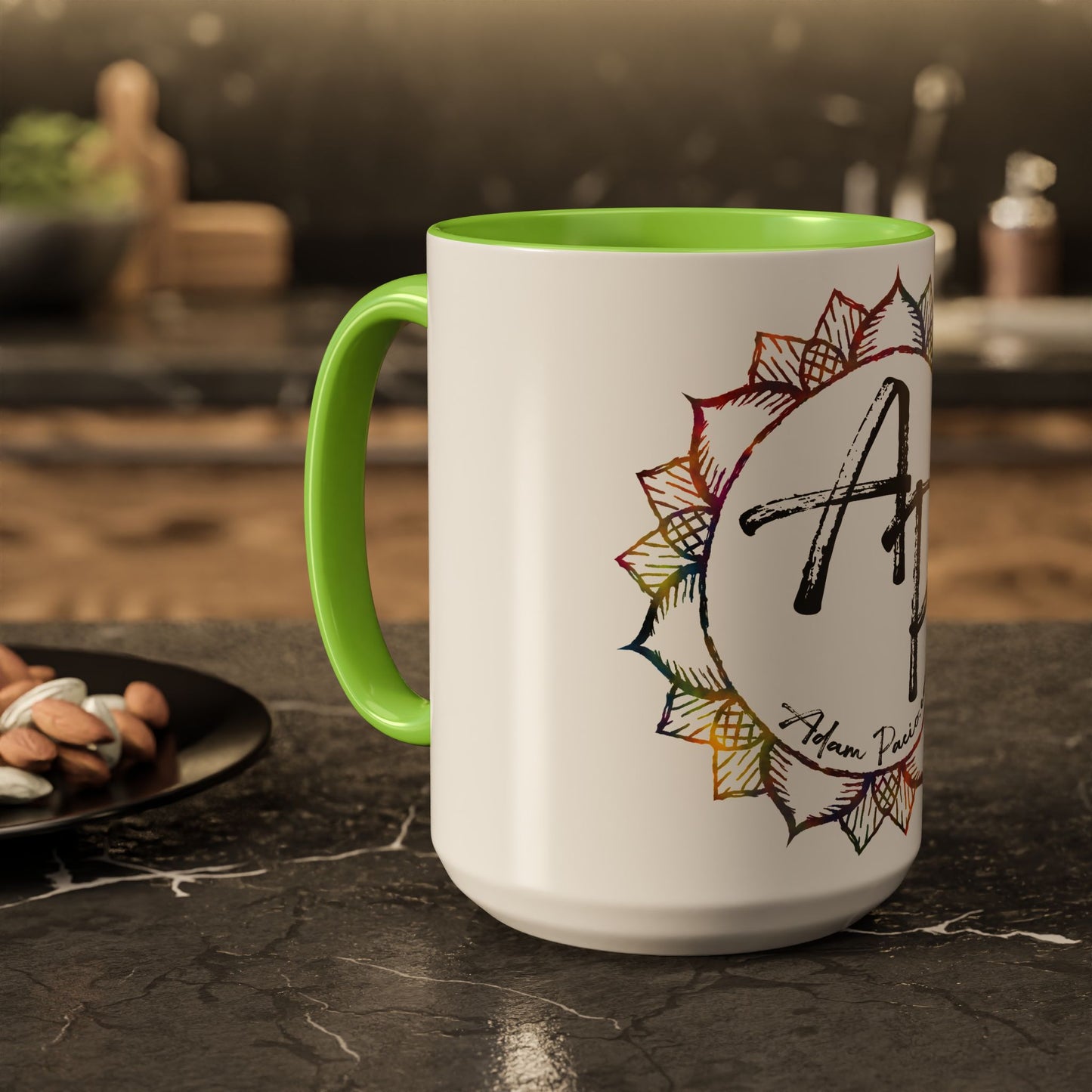 AdamPacio.com - White Logo - Colorful Accent Mugs