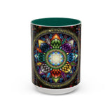Mystic Jewel Mandala - Colorful Accent Mugs