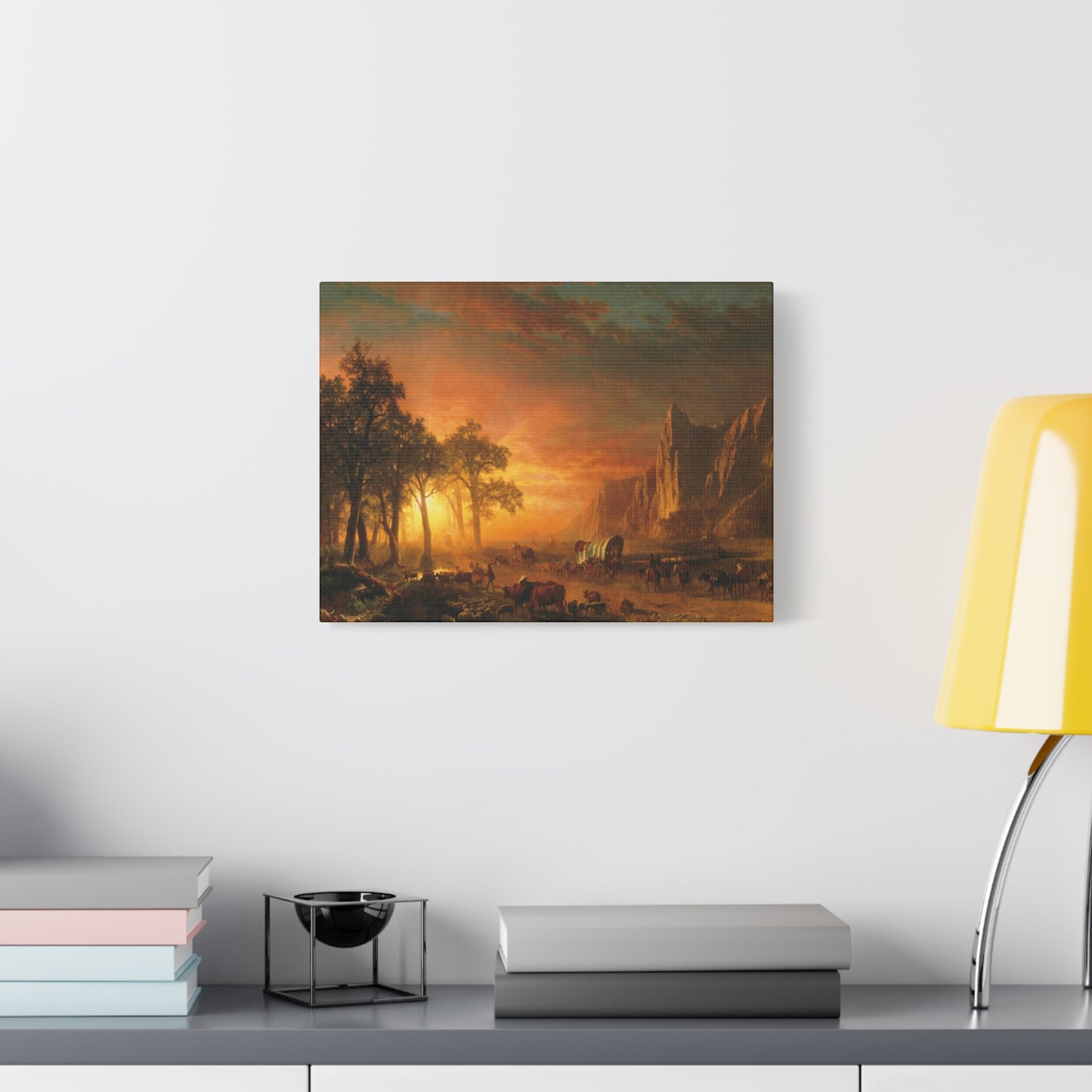 Bierstadt, Albert - Emigrants Crossing the Plains (1867) - Canvas Block, unframed