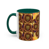Lion Summer Mandala - Colorful Accent Mugs