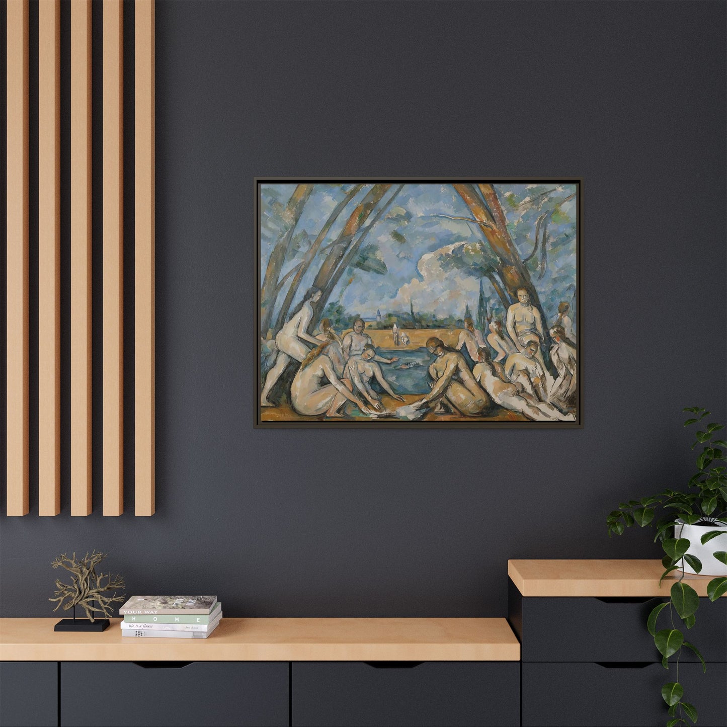 Cézanne, Paul - The Large Bathers (1906) - Matte Canvas, Framed