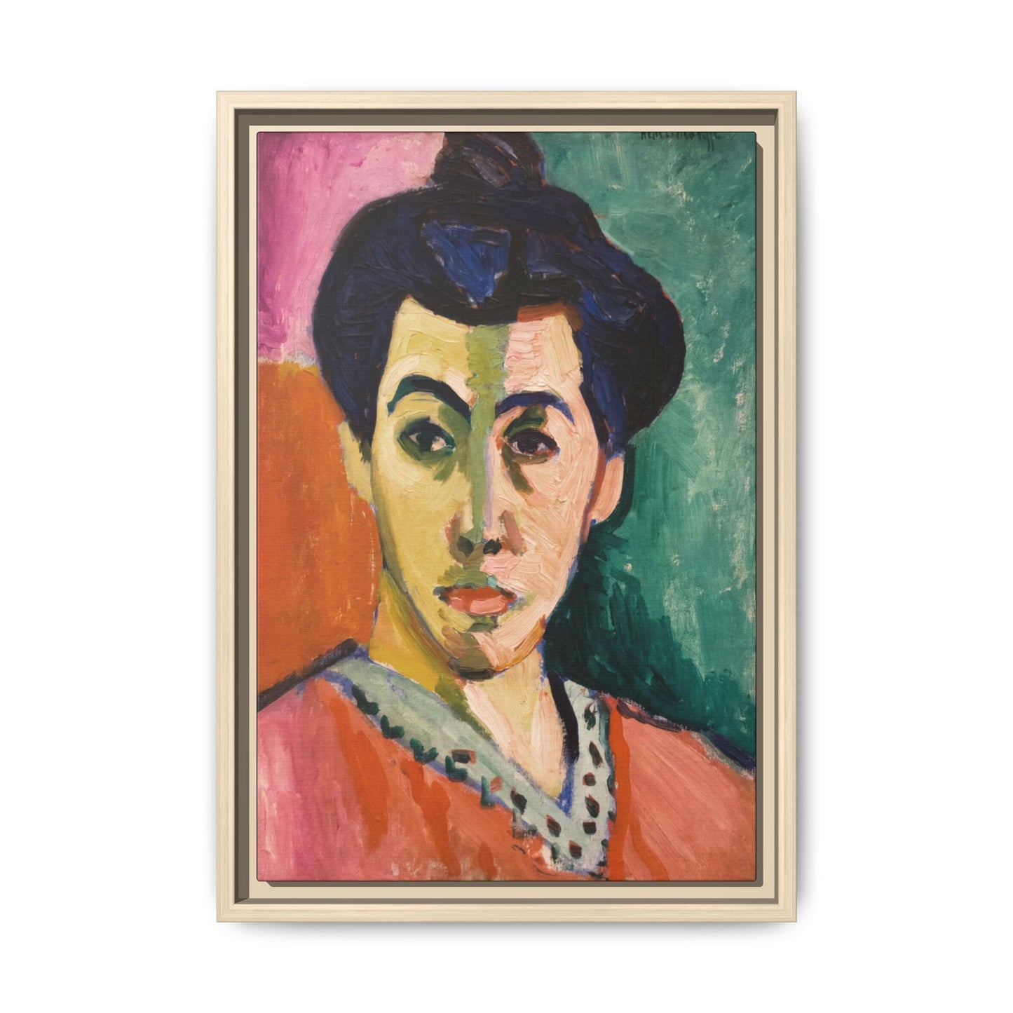 Matisse, Henri - The Green Stripe (1905) - Matte Canvas, Framed