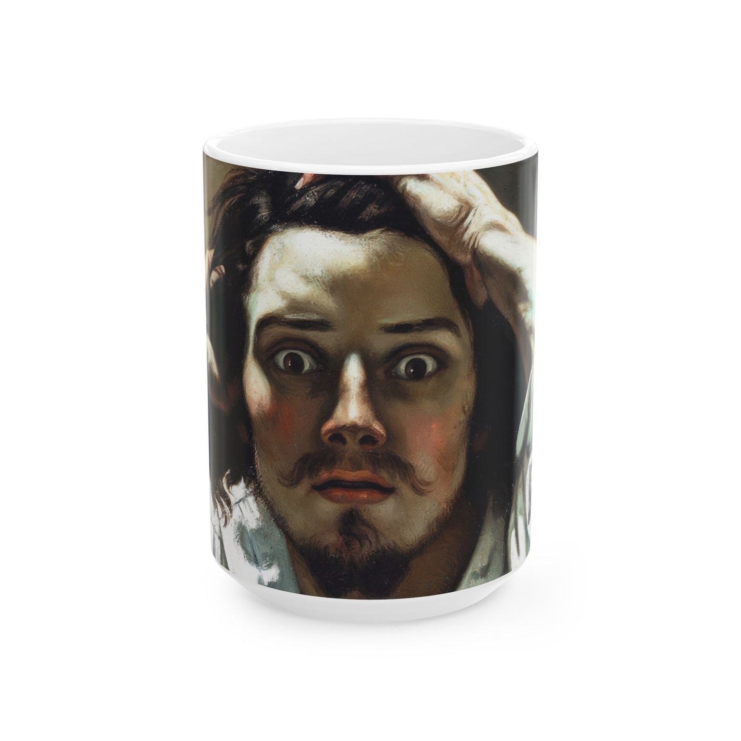 Courbet, Gustave - The Desperate Man (1843) - Ceramic Mug
