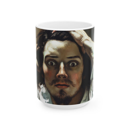 Courbet, Gustave - The Desperate Man (1843) - Ceramic Mug
