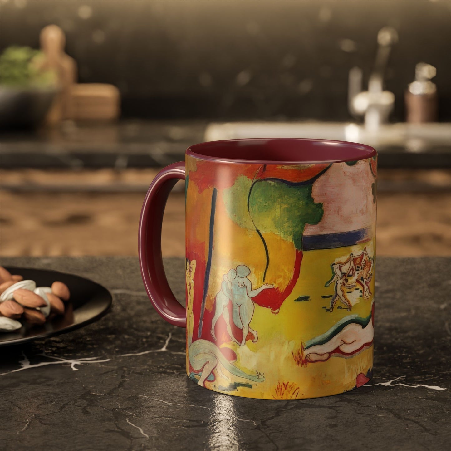 Matisse, Henri - The Joy of Life (1905) - Colorful Accent Mugs