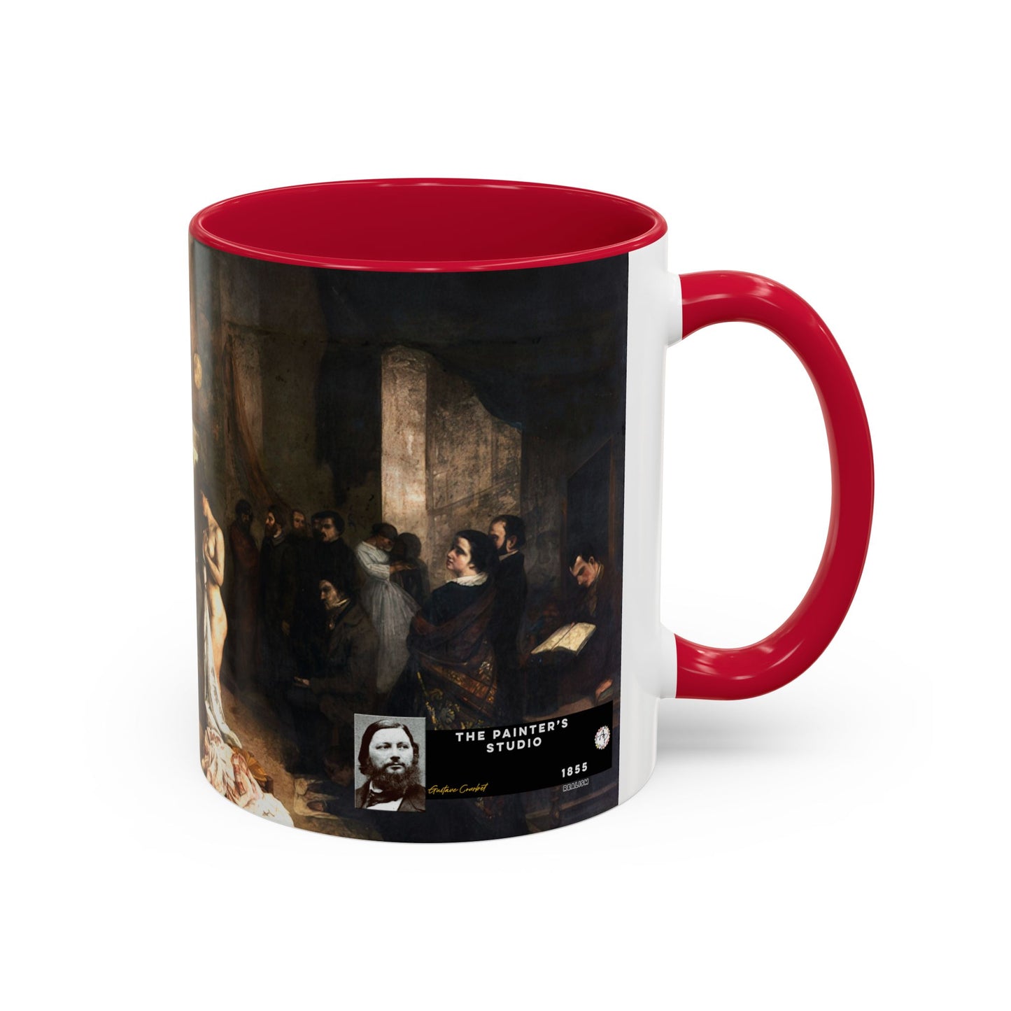 Courbet, Gustave - The Painter’s Studio (1855) - Colorful Accent Mugs