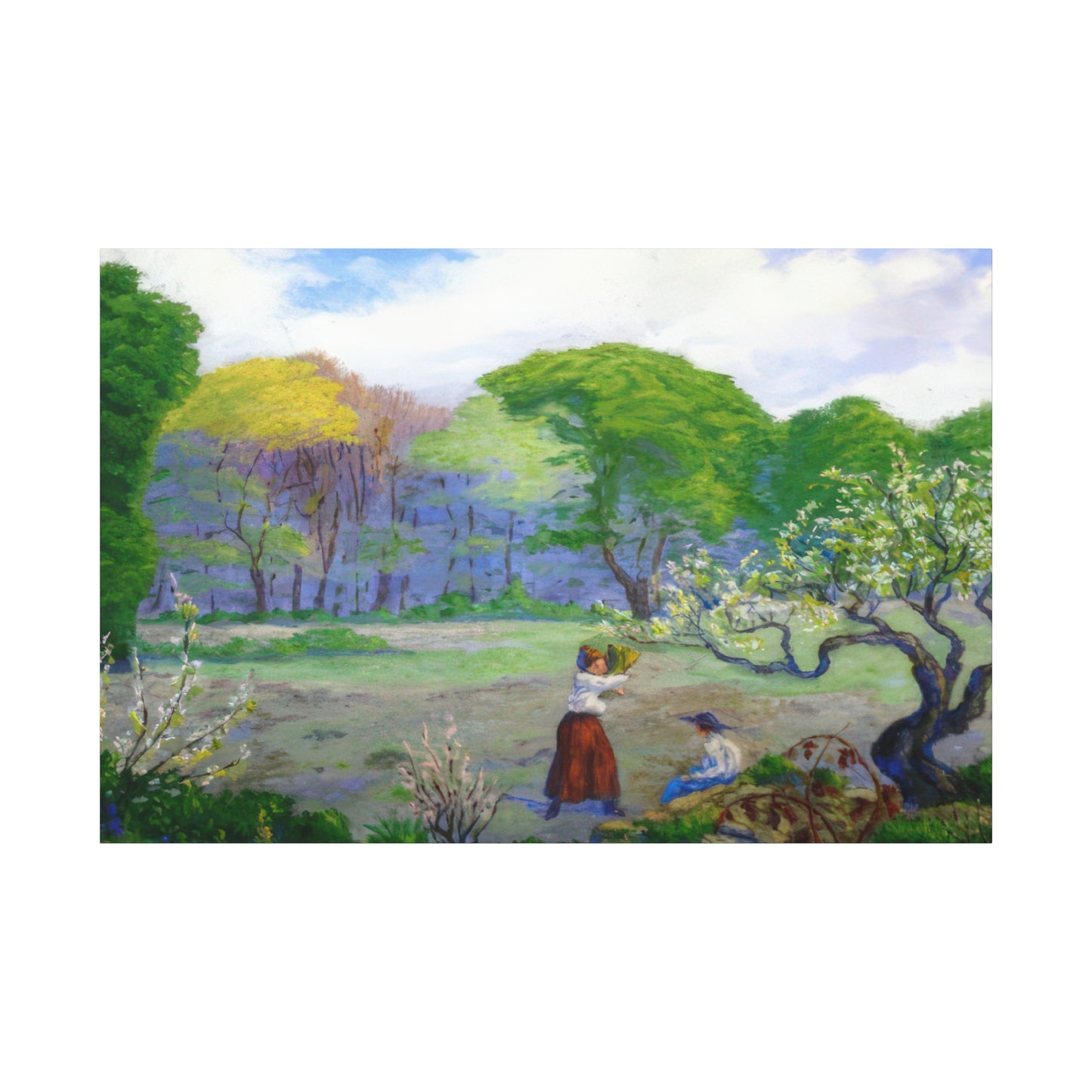 Ranson, Paul - Picking Flowers (1890) - Canvas Block, unframed