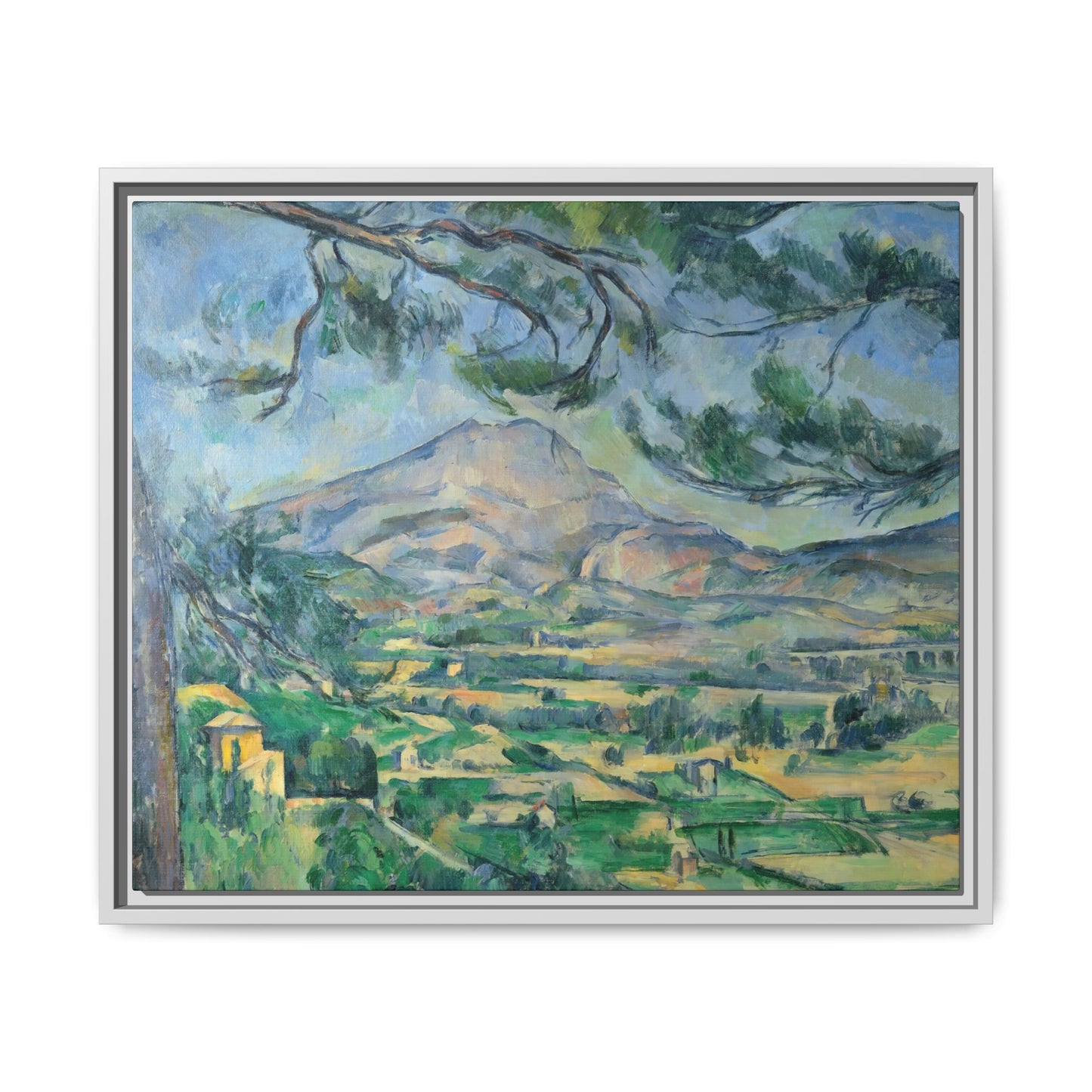 Cézanne, Paul - Mont Sainte-Victoire with Large Pine (1887) - Matte Canvas, Framed
