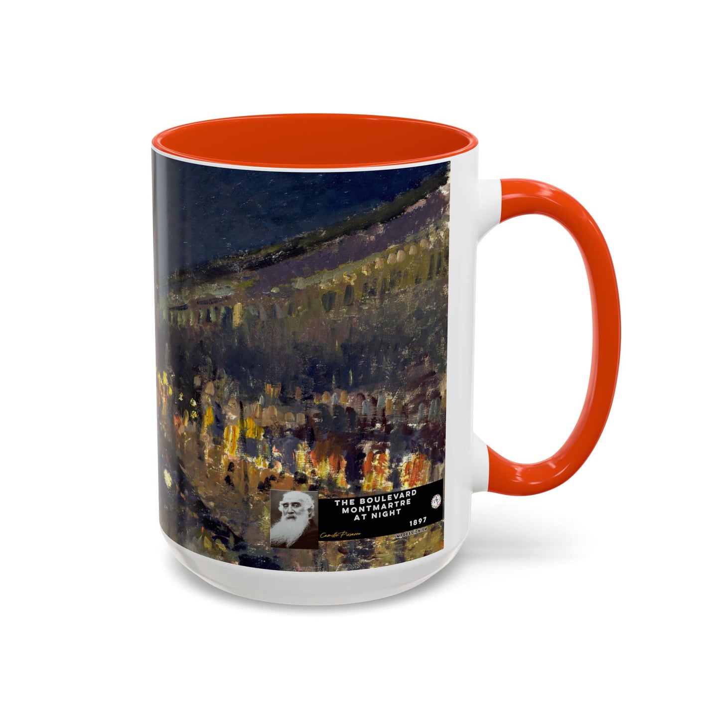 Pissarro, Camille - The Boulevard Montmartre At Night (1897) - Colorful Accent Mugs