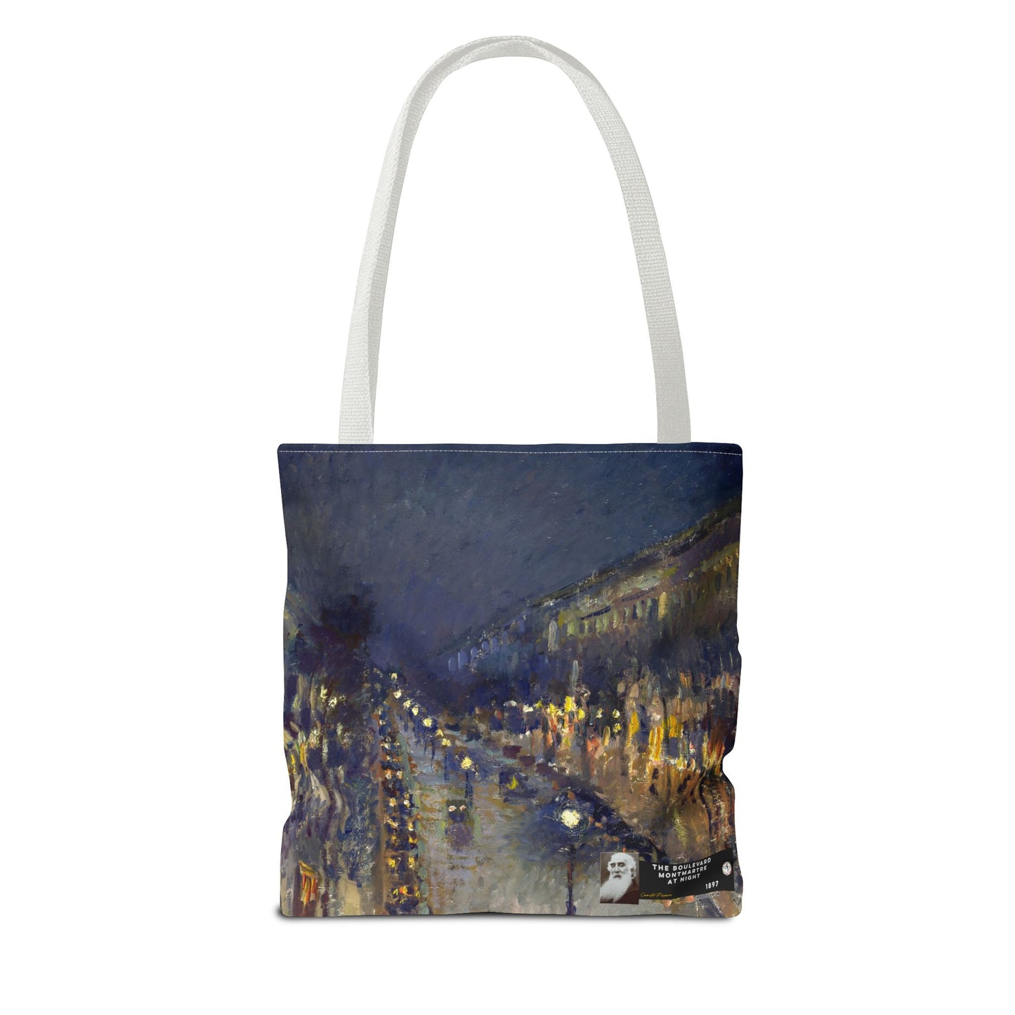 Pissarro, Camille - The Boulevard Montmartre At Night (1897) - Tote Bag