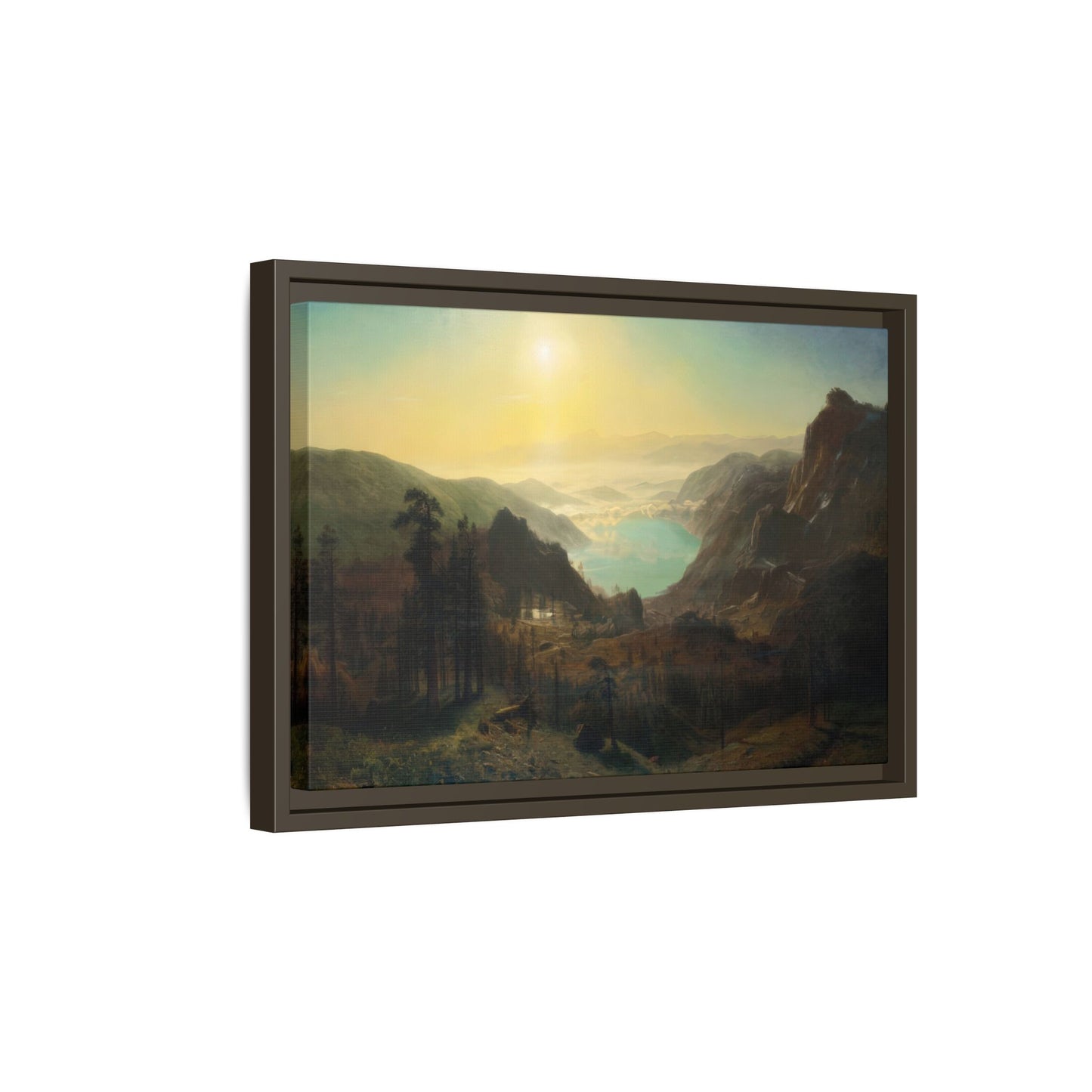 Bierstadt, Albert - Donner Lake from the Summit (1873) - Matte Canvas, Framed