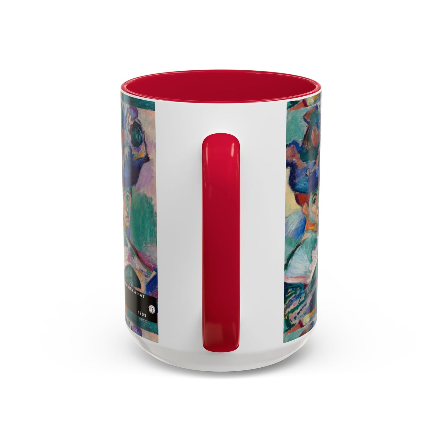 Matisse, Henri - Woman with a Hat (1905) - Colorful Accent Mugs