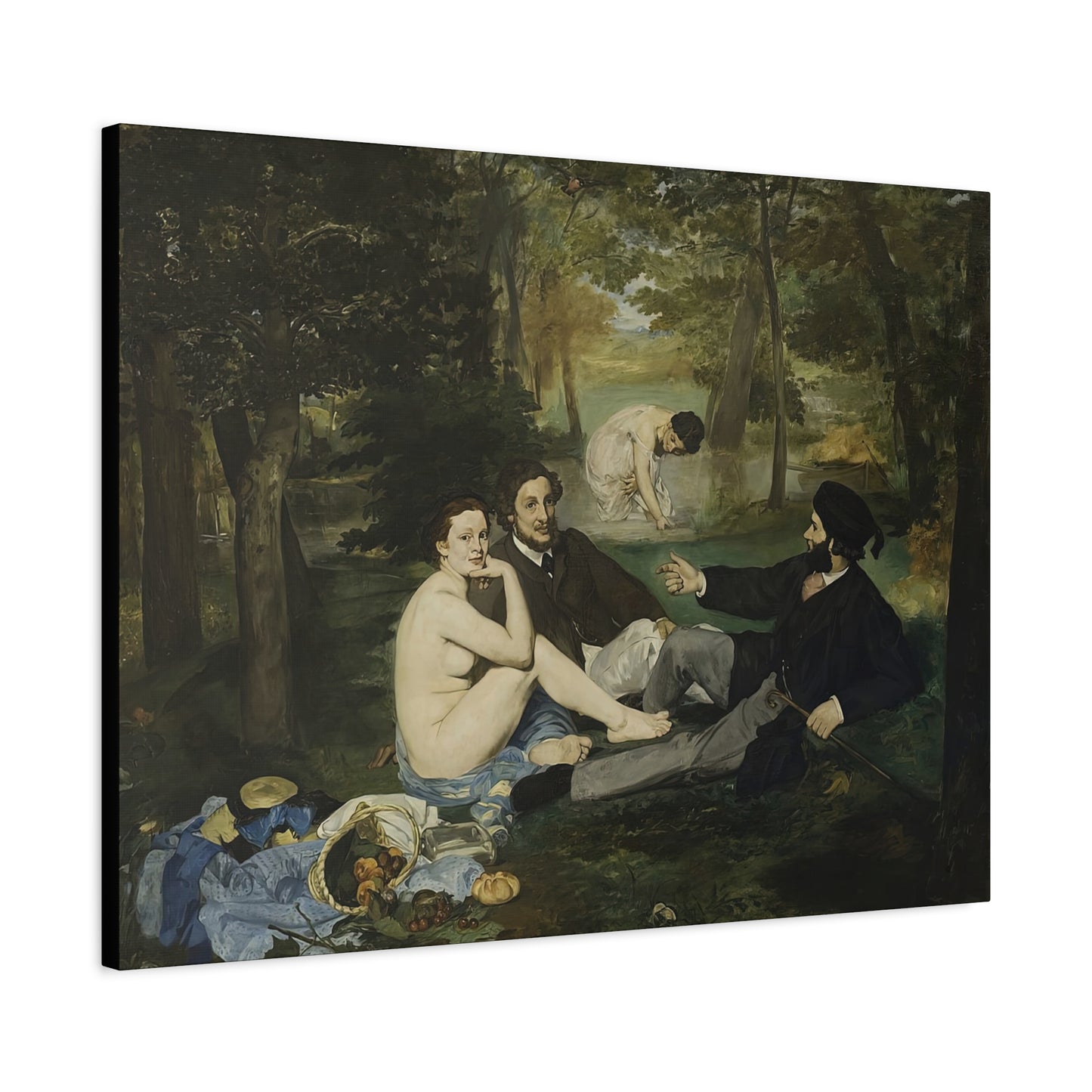 Manet, Édouard - Luncheon on the Grass (1863) - Canvas Block, unframed