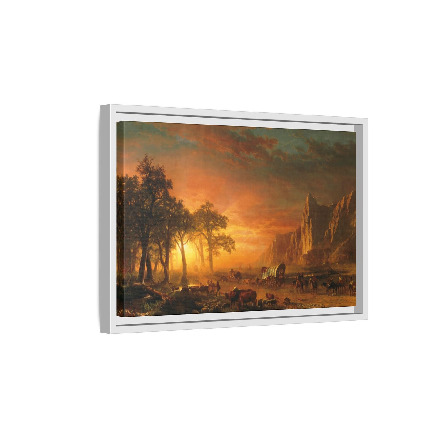 Bierstadt, Albert - Emigrants Crossing the Plains (1867) - Matte Canvas, Framed