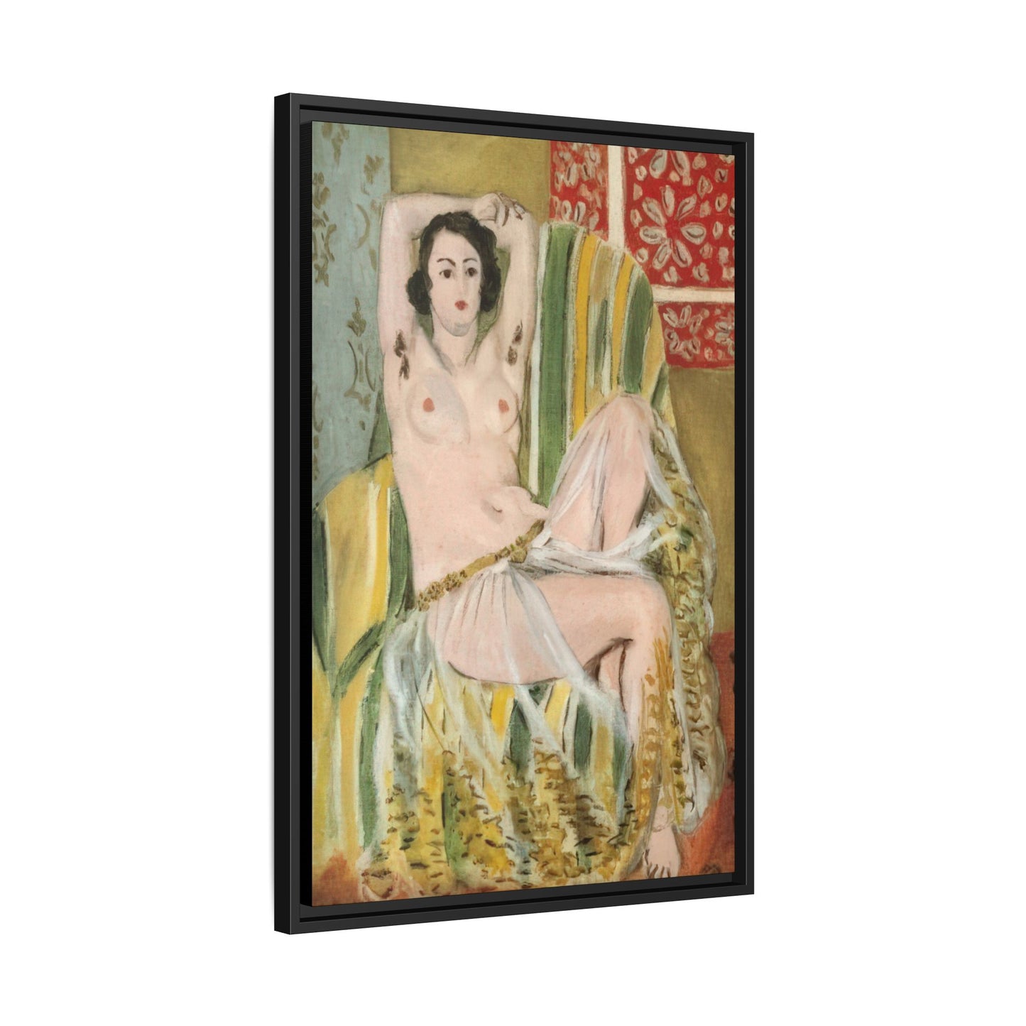 Matisse, Henri - Odalisque with Raised Arms (1923) - Matte Canvas, Framed