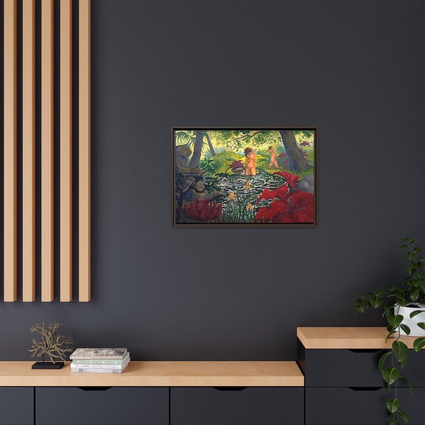 Ranson, Paul - The Lotus Bather (1906) - Matte Canvas, Framed