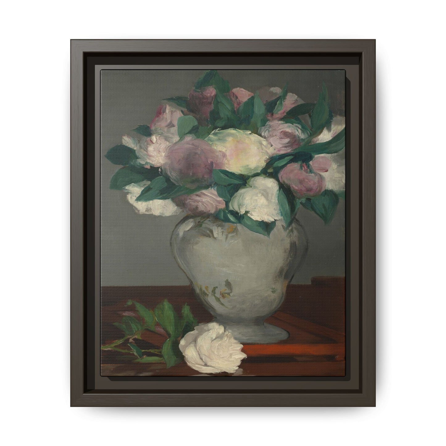Manet, Édouard - Peonies (1864) - Matte Canvas, Framed