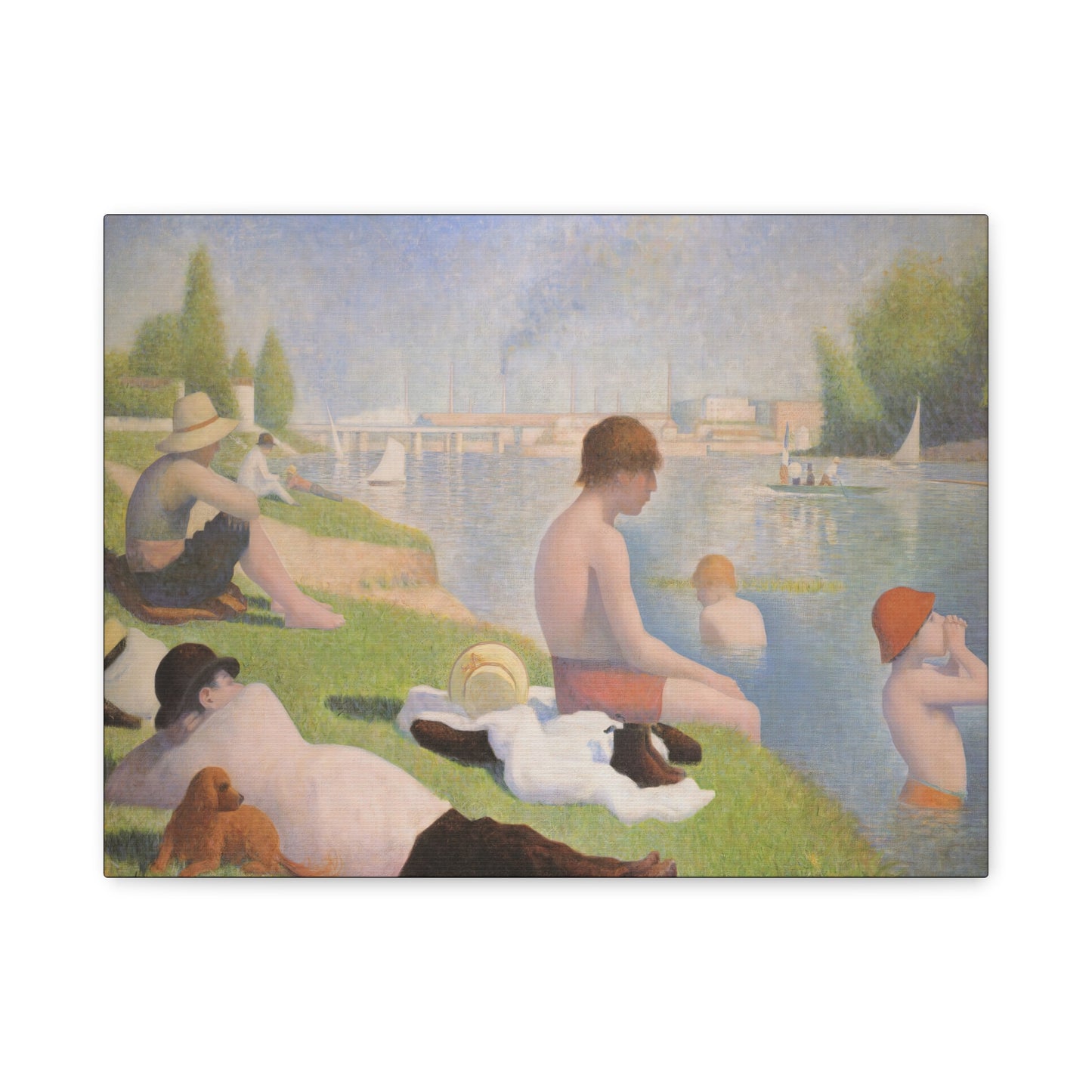 Seurat, Georges - Bathers at Asnières (1884) - Canvas Block, unframed