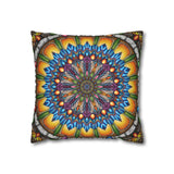 Emerald Arrows Mandala - Suede Square Pillowcase