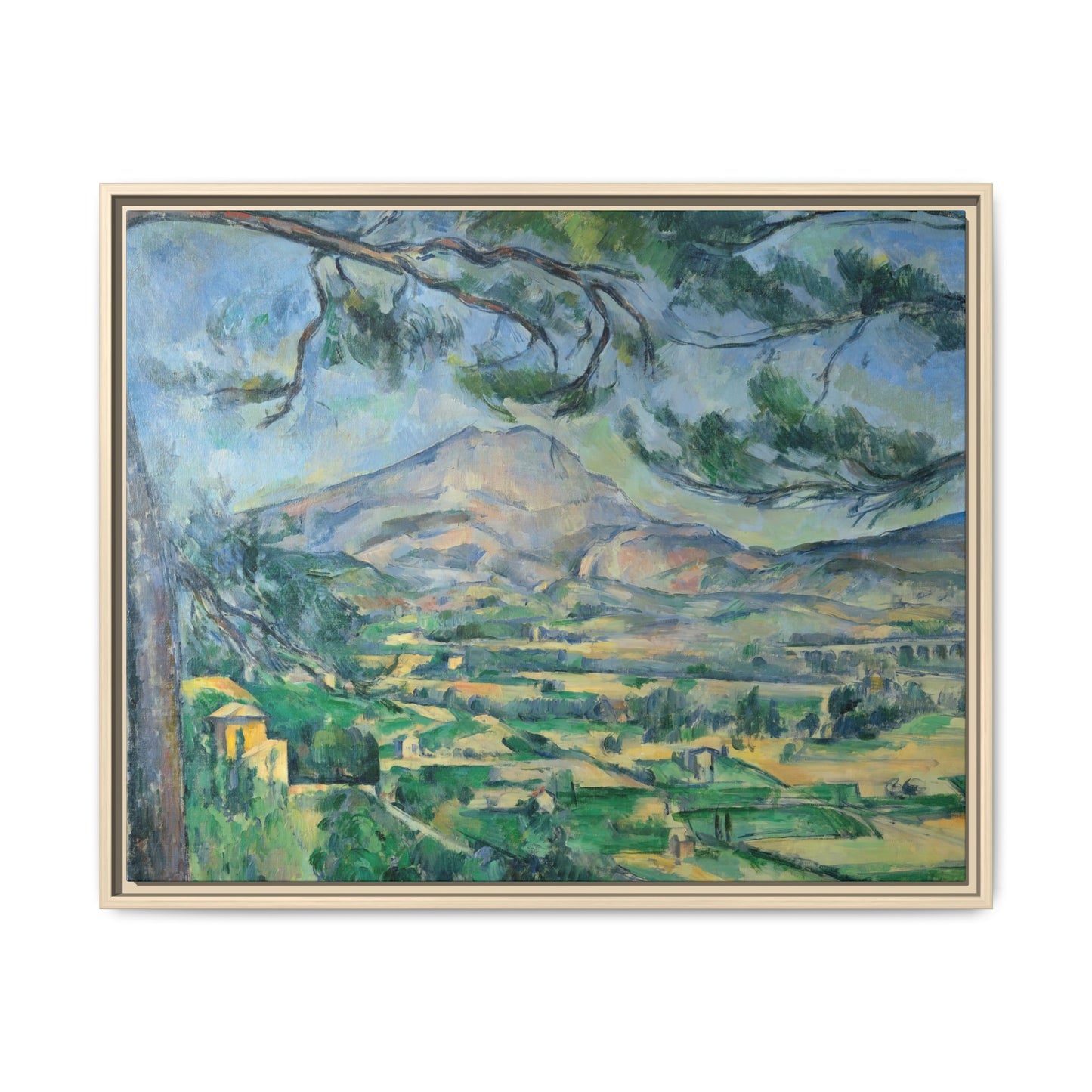 Cézanne, Paul - Mont Sainte-Victoire with Large Pine (1887) - Matte Canvas, Framed