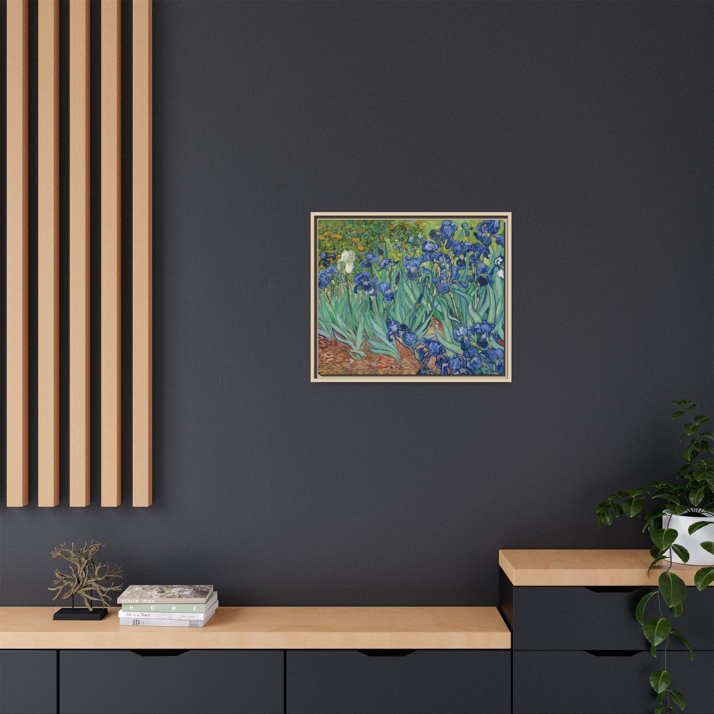 Van Gogh, Vincent - Irises (1889) - Matte Canvas, Framed